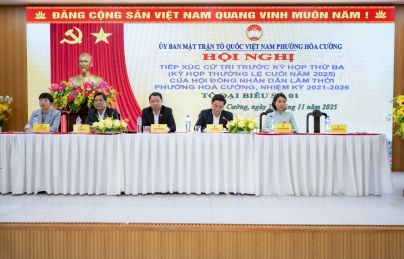 Hội nghị tiếp xúc cử tri phường hoà cường trước kỳ họp thứ ba hội đồng nhân dân lâm thời phường, nhiệm kỳ 2021-2026