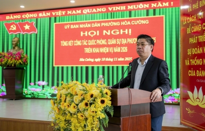 Phường hoà cường tổng kết công tác quân sự - quốc phòng địa phương năm 2025 và triển khai nhiệm vụ năm 2026