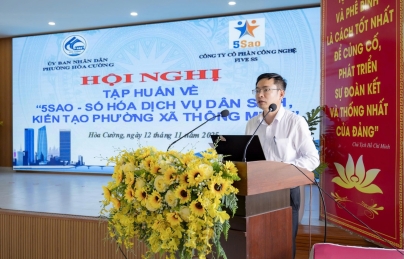 Phường hòa cường tổ chức hội nghị tập huấn “5sao – số hóa dịch vụ dân sinh, kiến tạo phường xã thông minh
