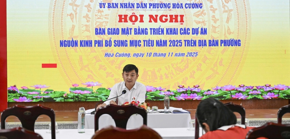 Phường hòa cường tổ chức họp bàn giao mặt bằng triển khai các công trình xây dựng năm 2025