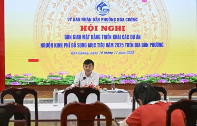 Phường hòa cường tổ chức họp bàn giao mặt bằng triển khai các công trình xây dựng năm 2025