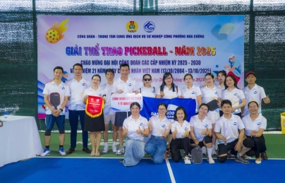 Khai mạc giải thể thao pickleball phường hòa cường năm 2025
