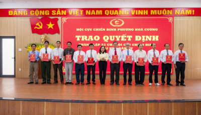 HỘI CỰU CHIẾN BINH PHƯỜNG HÒA CƯỜNG CÔNG BỐ QUYẾT ĐỊNH THÀNH LẬP 52 CHI HỘI TẠI KHU DÂN CƯ HỘI CỰU CHIẾN BINH PHƯỜNG HÒA CƯỜNG CÔNG BỐ QUYẾT ĐỊNH THÀNH LẬP 52 CHI HỘI TẠI KHU DÂN CƯ