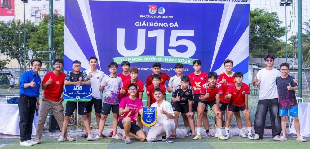KHAI MẠC GIẢI BÓNG ĐÁ U15 – CÚP HÒA CƯỜNG NĂM 2026 KHAI MẠC GIẢI BÓNG ĐÁ U15 – CÚP HÒA CƯỜNG NĂM 2026
